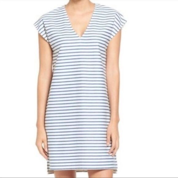Madewell Striped Vacances Dress V Neck size XS - Picture 1 of 5